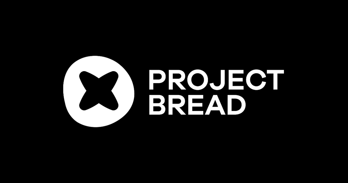 Project Bread logo on a black background